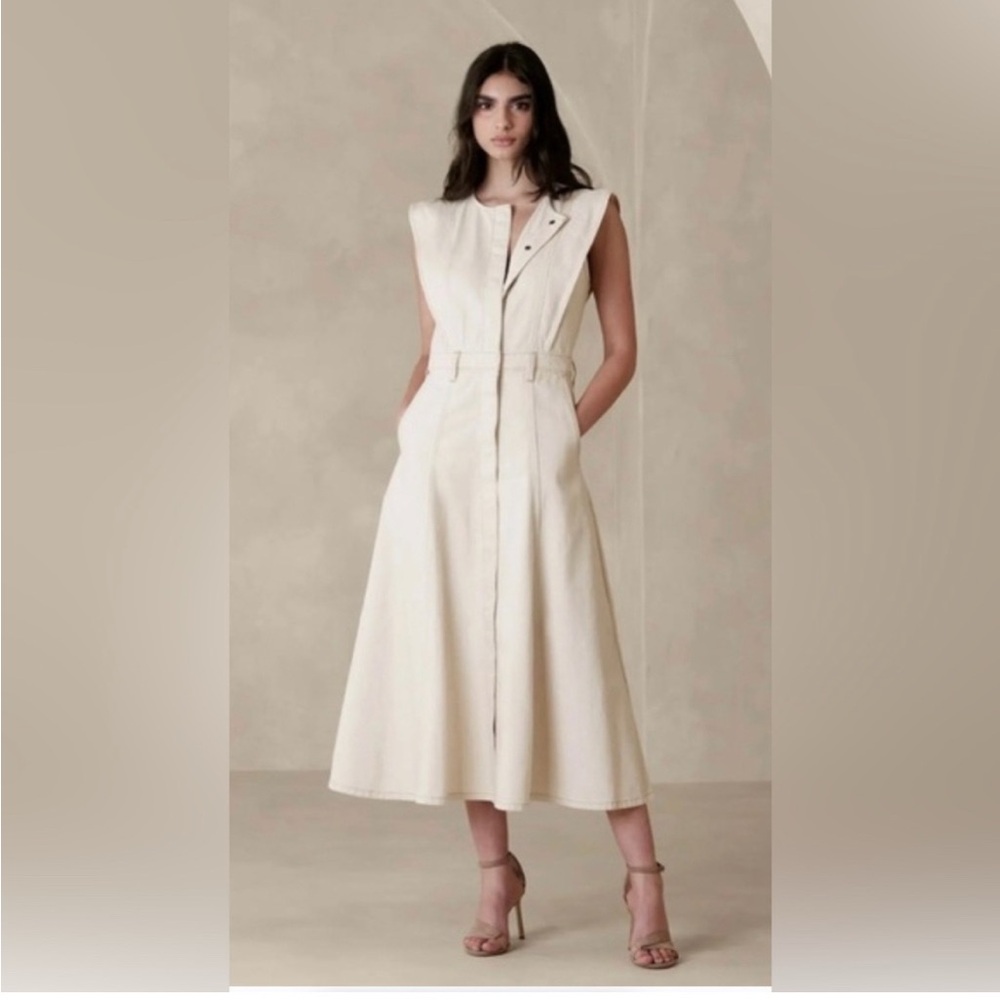 Banana Republic ‘Ella’ Denim Utility Fit & Flare Dress